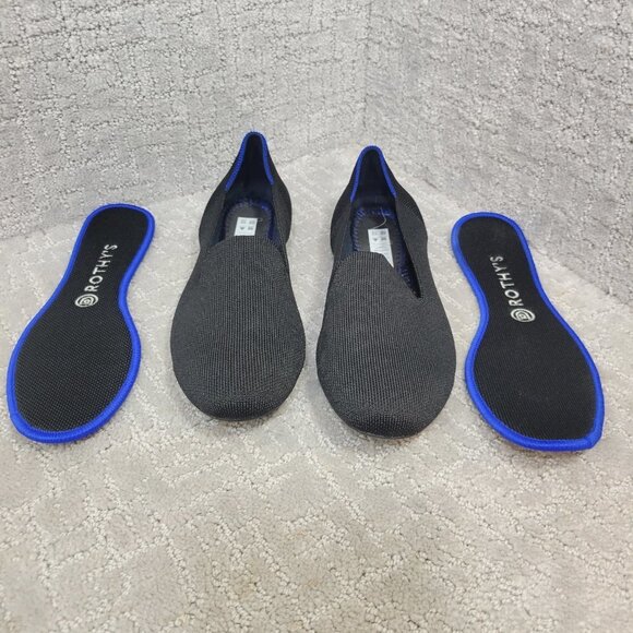 Rothy's The Loafer Black Solid Round Toe Slip On Flat Shoes Womens Size 9.5 - Picture 8 of 13